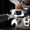 G60 Grinder, Portafilter Holder Closeup, Ground Coffee Showcase Picture